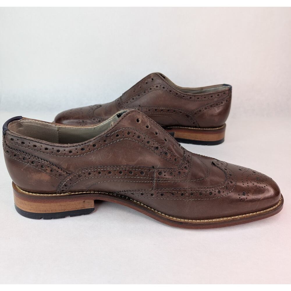 Clarks Craftmaster Oliver Brown Leather Brogue Oxfords 15775 Mens Shoes 7.5 - Picture 4 of 14